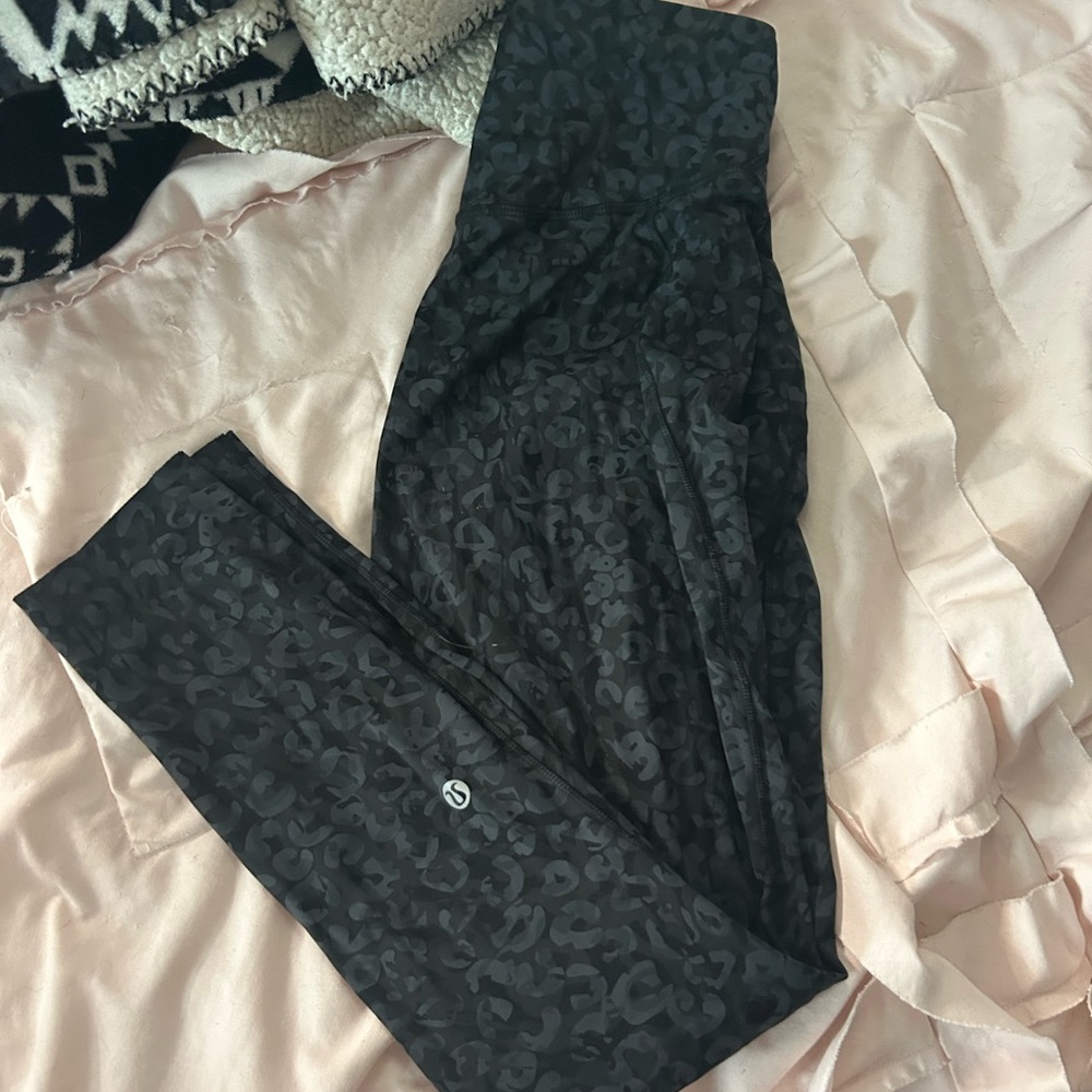 Lululemon fast and free cheetah leggings 25”